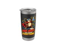 Un topo puede cambiar todo Química Juego de palabras Vaso térmico de acero inoxidable de doble pared