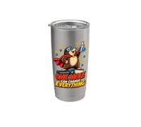 Un topo puede cambiar todo Química Juego de palabras Vaso térmico de acero inoxidable de doble pared