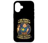 Un uomo senza pancia è come un cielo senza stelle. Per papà Carcasa para iPhone 16