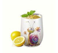 Un Vaso Térmico Individual con una Colorida Ilustración de y Flores, para Refrescarse en Verano. con una Antiderrame, de Acero Inoxidable, con Diseños Exquisitos
