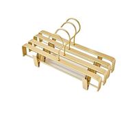 Un Vestido con un Clip y un Estante de Pantalones Aluminum Alloy Pants and Skirt Hanger Multicolor 5/10/15 pcs(Gold,15Pc-Bold)