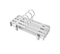 Un Vestido con un Clip y un Estante de Pantalones Aluminum Alloy Pants and Skirt Hanger Multicolor 5/10/15 pcs(Silver,15Pc-Bold)