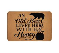Un Viejo Oso Vive Aquí con Su Miel. Alfombra Exterior Plegable Alfombra Baño Cómoda Felpudos Entrada para Jardín Bañera Ducha 40X60Cm