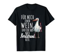 Un vino y un taxi a Nordstrand Nordsee Shirt Gaviota Camiseta