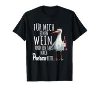 Un vino y un taxi a Prerow Ostsee Shirt Gaviota Camiseta
