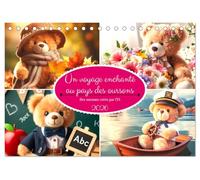 Un voyage enchanté au pays des oursons -Des oursons créés par l'IA (Calendrier de bureau 2026 DIN A5 vertical), CALVENDO calendrier mensuel: Voyage dans des mondes d'ours enchantés