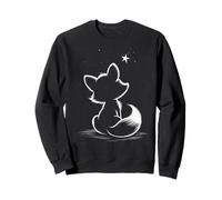 Un zorro sentado, contemplando las estrellas Sudadera