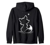 Un zorro sentado, contemplando las estrellas Sudadera con Capucha