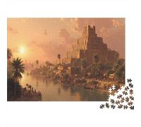 Una Antigua Ciudad mesopotámica al Amanecer 52x38cm/1000pcs Puzzle Adecuado para Adultos Y Multitud Mayores De 14 Años