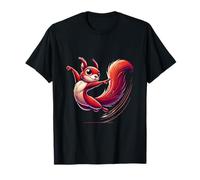 Una ardilla roja saltando por el aire en una pose dramática Camiseta