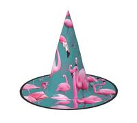Una bandada de flamencos 3 piezas de sombrero de bruja de Halloween, sombrero de fiesta adecuado para accesorios de juego de escenario