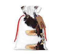 Una bolsa de regalo de cáñamo de águila, bolsas de Navidad, bolsa de regalo para fiestas de Navidad