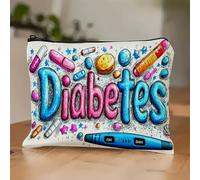 Una bolsa de viaje para diabéticos que es inodora, con cremallera, adecuada para cosméticos y artículos de tocador, lo que la convierte en un regalo multifuncional ideal para aquellos con