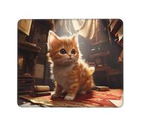 Una bonita alfombrilla de mouse con diseño de gato, base de goma antideslizante, alfombrilla de escritorio extendida para juegos, alfombrilla de teclado personalizada con impresión de área completa