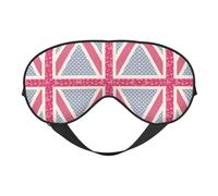 Una bonita máscara de ojos de la bandera británica para máxima comodidad para dormir, ajustable, transpirable y elegante, perfecta para sensibilidad a la luz, insomnio