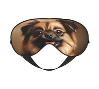 Una bonita máscara de ojos suave con pintura de perro para dormir, ideal para mujeres y hombres y viajes, cómoda y ajustable, perfecta para uso en interiores y exteriores