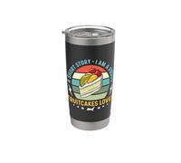 Una breve historia Soy un amante orgulloso de los postres Amante de los pasteles de frutas Vaso térmico de acero inoxidable de doble pared