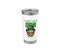 Una buena risa Haz sonreír a este duende Día de San Patricio Vaso térmico de acero inoxidable de doble pared