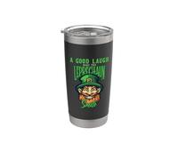 Una buena risa Haz sonreír a este duende Día de San Patricio Vaso térmico de acero inoxidable de doble pared