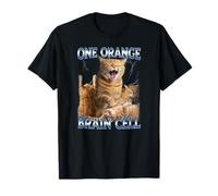 Una Célula Cerebral Naranja Divertido Gato Meme Humor Extravagante Camiseta