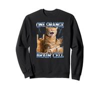 Una Célula Cerebral Naranja Divertido Gato Meme Humor Extravagante Sudadera