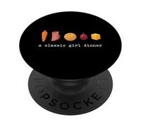 Una Cena Clásica Chica Tendencia Viral Snack Comida Estética PopSockets PopGrip Adhesivo