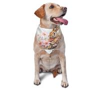 Una cesta de zanahorias y conejos, bufanda triangular para perros y gatos, bandana ajustable para mascotas y sesiones de fotos