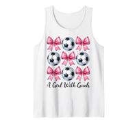 Una chica con goles Fútbol Chica Coqueta Arco Camiseta sin Mangas