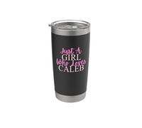 Una chica que ama a Caleb Cute Vaso térmico de acero inoxidable de doble pared