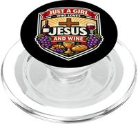 Una Chica Que ama a Jesús y Amante del Vino Mujer Cristiana Cristo PopSockets PopGrip para MagSafe