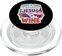 Una Chica Que ama a Jesús y Amante del Vino Mujer Cristiana Cristo PopSockets PopGrip para MagSafe