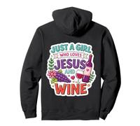 Una Chica Que ama a Jesús y Amante del Vino Mujer Cristiana Cristo Sudadera con Capucha