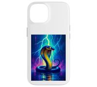 Una Cobra se eleva a través de un Rayo eléctrico en energía Brillante Carcasa para iPhone 14