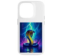 Una Cobra se eleva a través de un Rayo eléctrico en energía Brillante Carcasa para iPhone 14 Pro