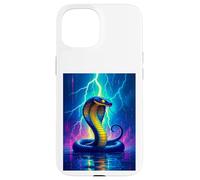 Una Cobra se eleva a través de un Rayo eléctrico en energía Brillante Carcasa para iPhone 15