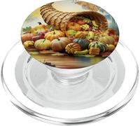 una Cornucopia Llena de una Variedad de Frutas y Verduras de otoño PopSockets PopGrip para MagSafe