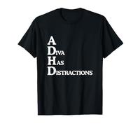Una Diva Tiene distracciones TDAH Funny Gen Z Meme Cita ingeniosa Camiseta