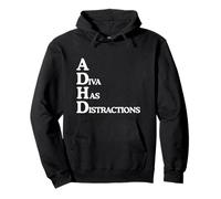 Una Diva Tiene distracciones TDAH Funny Gen Z Meme Cita ingeniosa Sudadera con Capucha