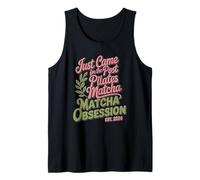 Una Divertida obsesión de Matcha para los Amantes del té Verde Camiseta sin Mangas