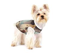 Una elegante camiseta para perros de primera calidad de pareja de cisnes, ropa suave 100% algodón para perros, perfecta para perros pequeños a medianos, camisas elegantes y cómodas para perros, talla