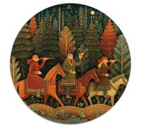 Una Escena Que representa a Nobles cazando en el Bosque Rompecabezas para Adultos || De Diversión Familiar 1000pcs (67.5x67.5cm)