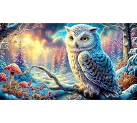 Una Familia de Tres Lindos búhos Blancos abrazándose Juntos Puzzle de 1000 Piezas de Papel Reciclado - Juego edugatoivo & Relajación para Adultos en casa 38x52/1000pcs