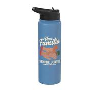 Una Familia Siempre Juntos Diversas Manos Familia Unidad Amor Stainless Steel Insulated Water Bottle