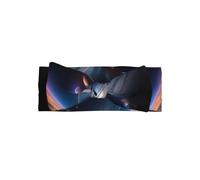 Una fascinante diadema elástica con lazo para bebé con estampado de universo, adecuada para fiestas de recién nacidos, sesiones de fotos y uso diario