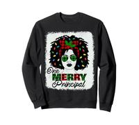Una Feliz Navidad Afro afroamericana Principal Sudadera