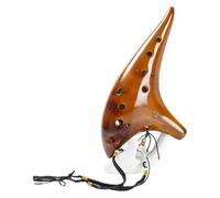 Una flauta de cerámica única y natural en forma de Ocarina de cerámica Ocarina de 12 agujeros Clave C Alto Ocarinas AC Instrumentos profesionales Ocarina Of Time(Yellow)