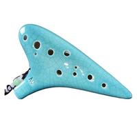 Una flauta de cerámica única y natural en forma de Ocarina for principiantes Ocarina con agujeros for principiantes for tocar el instrumento for estudiantes tono medio doce agujeros cerámica xun
