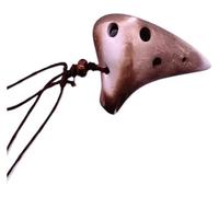 Una flauta de cerámica única y natural en forma de Ocarina profesional, instrumento de flauta, ocarina pequeña, instrumento de música portátil for principiantes, ocarina de 6 agujeros(Coppery)