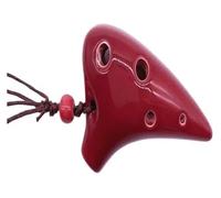 Una flauta de cerámica única y natural en forma de Ocarina profesional, instrumento de flauta, ocarina pequeña, instrumento de música portátil for principiantes, ocarina de 6 agujeros(Coffee)