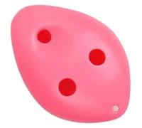 Una flauta de cerámica única y natural en forma de Ocarina profesional Ocarina profesional de 6 agujeros de plástico con tono C agudo, instrumento musical for principiantes(Pink)